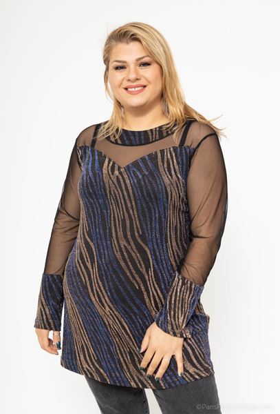 Picture of PLUS SIZE ELEGANT TOP WITH CHIFFON SLEEVES